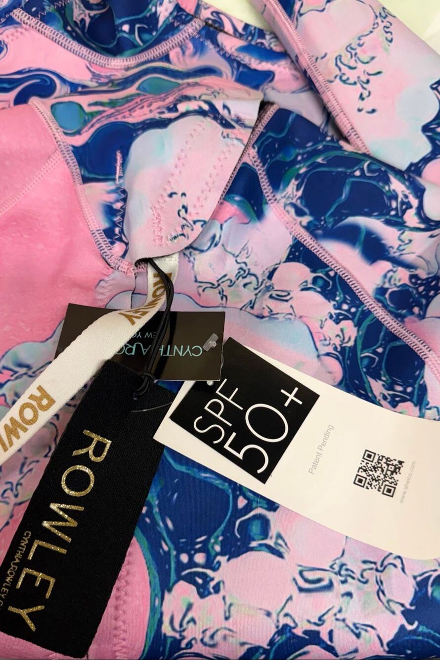 Cynthia Rowley Wave Wetsuit in Pink & Blue NWT Size X-Small - Picture 7 of 9